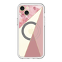スリムプロテクションプレミアムケース with MagSafe［ マーブルトライアングルパレット - Pink ］