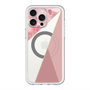 スリムプロテクションプレミアムケース with MagSafe［ マーブルトライアングルパレット - Pink ］