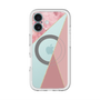 スリムプロテクションプレミアムケース with MagSafe［ マーブルトライアングルパレット - Pink ］