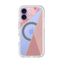 スリムプロテクションプレミアムケース with MagSafe［ マーブルトライアングルパレット - Pink ］