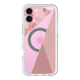 スリムプロテクションプレミアムケース with MagSafe［ マーブルトライアングルパレット - Pink ］