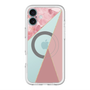 スリムプロテクションプレミアムケース with MagSafe［ マーブルトライアングルパレット - Pink ］