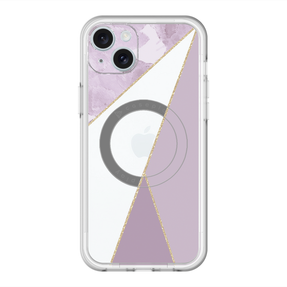 スリムプロテクションプレミアムケース with MagSafe［ マーブルトライアングルパレット - Purple ］