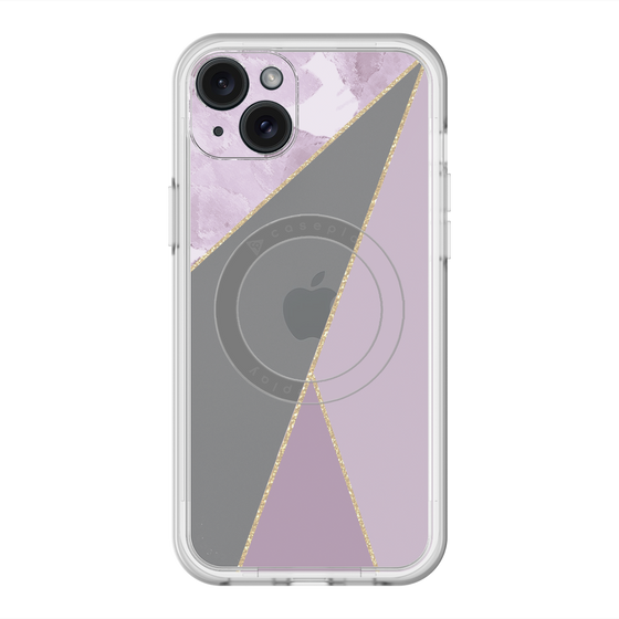 スリムプロテクションプレミアムケース with MagSafe［ マーブルトライアングルパレット - Purple ］