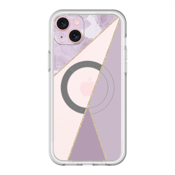スリムプロテクションプレミアムケース with MagSafe［ マーブルトライアングルパレット - Purple ］