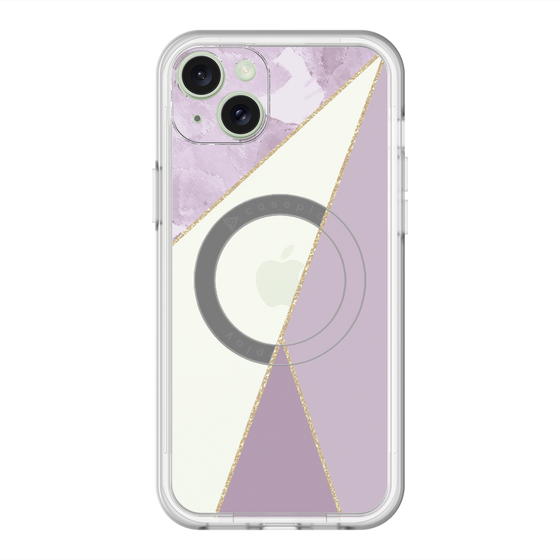スリムプロテクションプレミアムケース with MagSafe［ マーブルトライアングルパレット - Purple ］