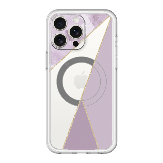 スリムプロテクションプレミアムケース with MagSafe［ マーブルトライアングルパレット - Purple ］