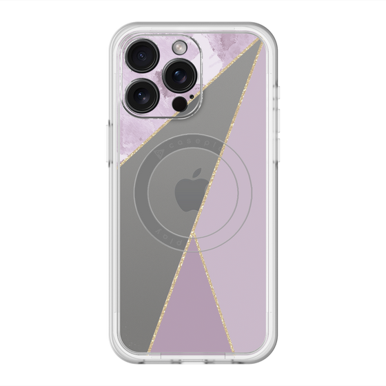 スリムプロテクションプレミアムケース with MagSafe［ マーブルトライアングルパレット - Purple ］
