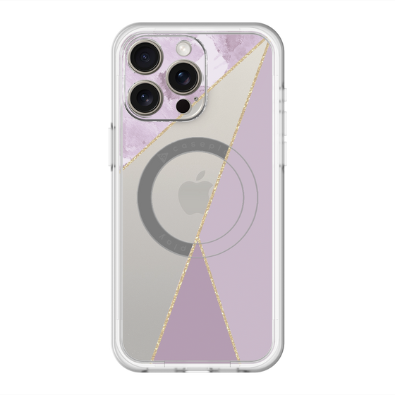 スリムプロテクションプレミアムケース with MagSafe［ マーブルトライアングルパレット - Purple ］