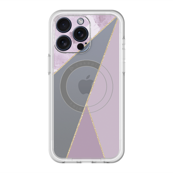スリムプロテクションプレミアムケース with MagSafe［ マーブルトライアングルパレット - Purple ］