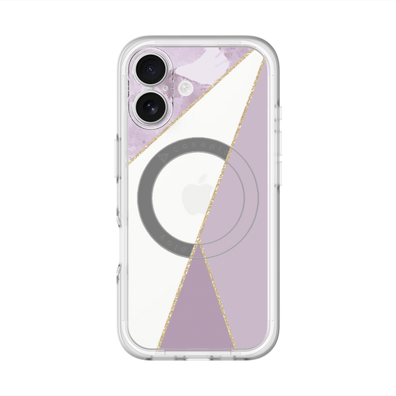 スリムプロテクションプレミアムケース with MagSafe［ マーブルトライアングルパレット - Purple ］