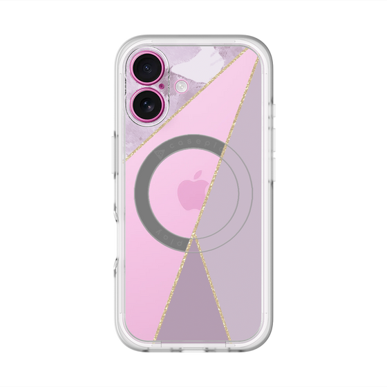 スリムプロテクションプレミアムケース with MagSafe［ マーブルトライアングルパレット - Purple ］