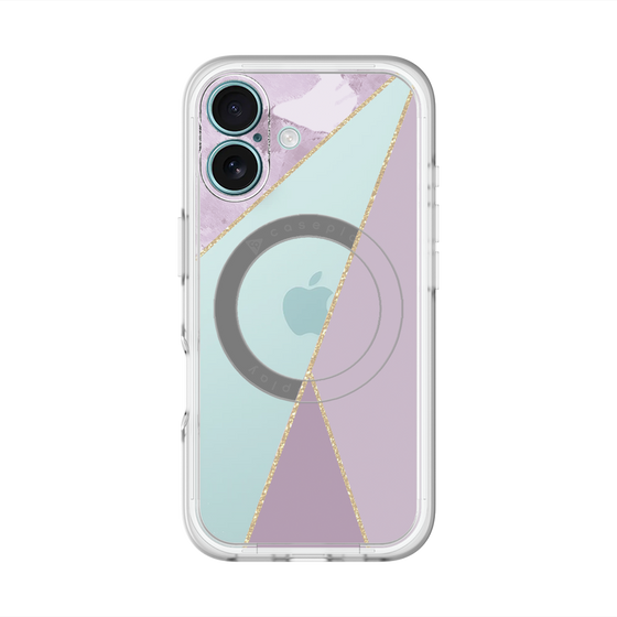 スリムプロテクションプレミアムケース with MagSafe［ マーブルトライアングルパレット - Purple ］