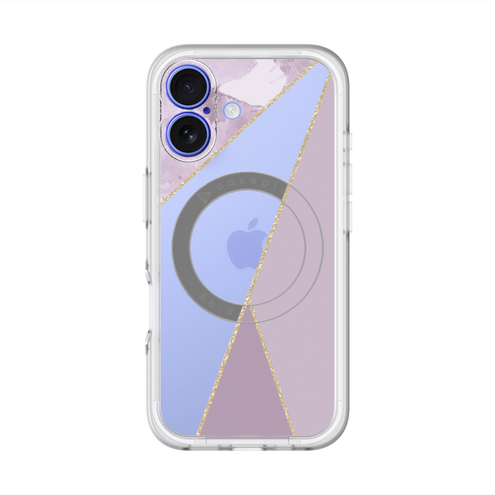 スリムプロテクションプレミアムケース with MagSafe［ マーブルトライアングルパレット - Purple ］