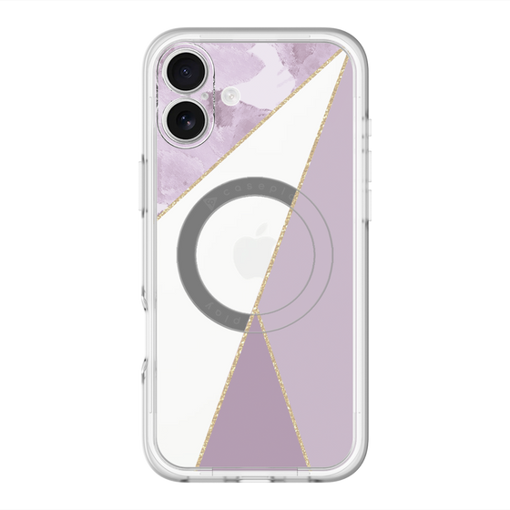 スリムプロテクションプレミアムケース with MagSafe［ マーブルトライアングルパレット - Purple ］