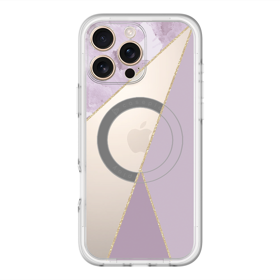 スリムプロテクションプレミアムケース with MagSafe［ マーブルトライアングルパレット - Purple ］