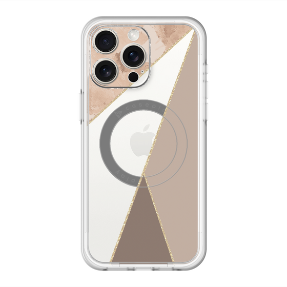 スリムプロテクションプレミアムケース with MagSafe［ マーブルトライアングルパレット - Brown ］