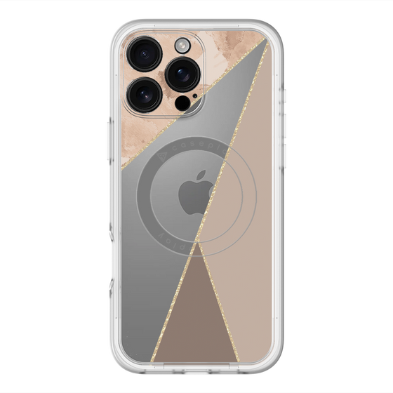 スリムプロテクションプレミアムケース with MagSafe［ マーブルトライアングルパレット - Brown ］