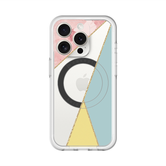スリムプロテクションプレミアムケース with MagSafe［ マーブルトライアングルパレット - Mix ］