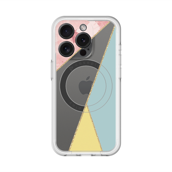スリムプロテクションプレミアムケース with MagSafe［ マーブルトライアングルパレット - Mix ］
