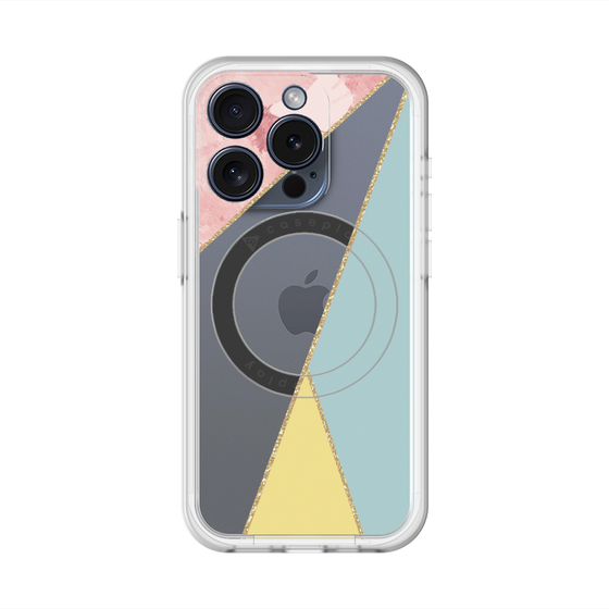 スリムプロテクションプレミアムケース with MagSafe［ マーブルトライアングルパレット - Mix ］