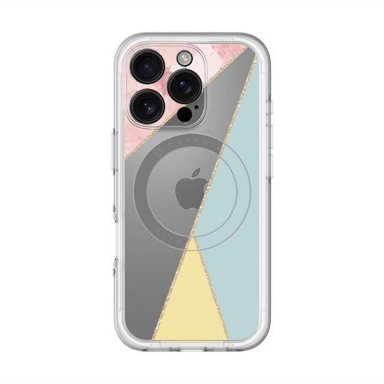 スリムプロテクションプレミアムケース with MagSafe［ マーブルトライアングルパレット - Mix ］