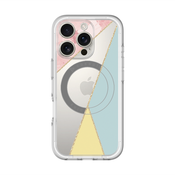 スリムプロテクションプレミアムケース with MagSafe［ マーブルトライアングルパレット - Mix ］