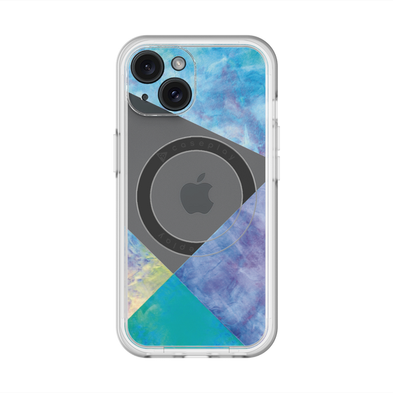 スリムプロテクションプレミアムケース with MagSafe［ 朝焼けパステルパレット - Blue ］