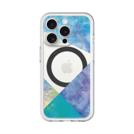 スリムプロテクションプレミアムケース with MagSafe［ 朝焼けパステルパレット - Blue ］