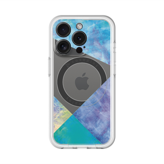 スリムプロテクションプレミアムケース with MagSafe［ 朝焼けパステルパレット - Blue ］