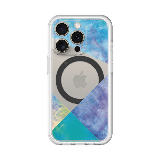 スリムプロテクションプレミアムケース with MagSafe［ 朝焼けパステルパレット - Blue ］