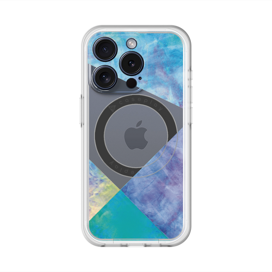 スリムプロテクションプレミアムケース with MagSafe［ 朝焼けパステルパレット - Blue ］