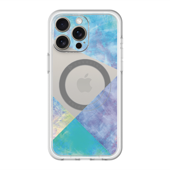 スリムプロテクションプレミアムケース with MagSafe［ 朝焼けパステルパレット - Blue ］