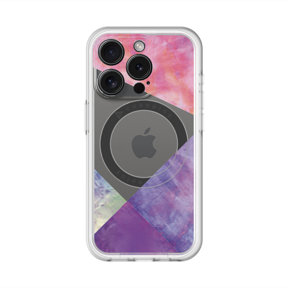 スリムプロテクションプレミアムケース with MagSafe［ 朝焼けパステルパレット - Purple ］