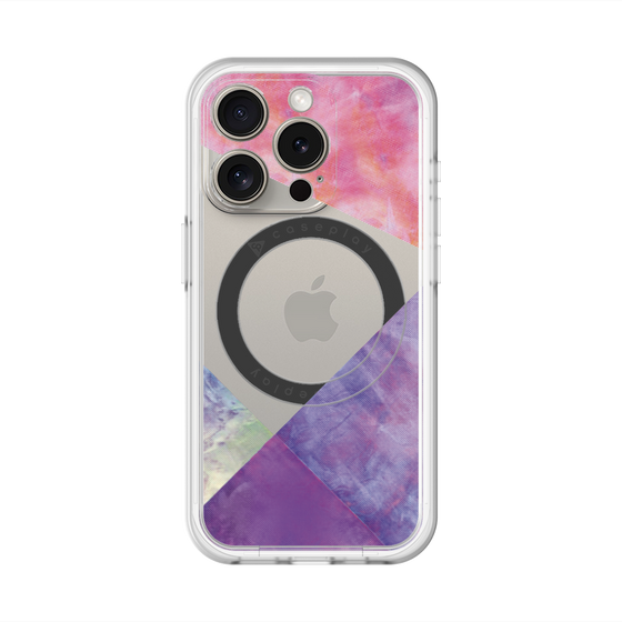 スリムプロテクションプレミアムケース with MagSafe［ 朝焼けパステルパレット - Purple ］