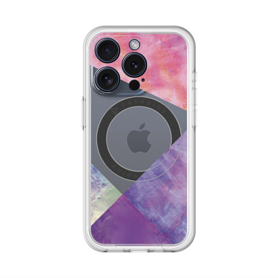 スリムプロテクションプレミアムケース with MagSafe［ 朝焼けパステルパレット - Purple ］