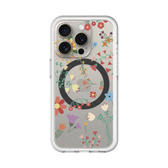 スリムプロテクションプレミアムケース with MagSafe［ キュートな花柄 ］