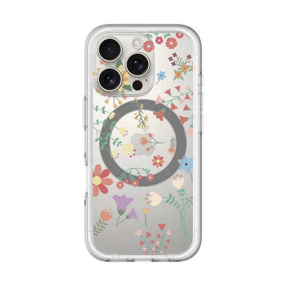 スリムプロテクションプレミアムケース with MagSafe［ キュートな花柄 ］