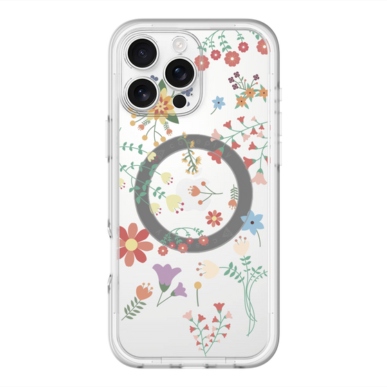 スリムプロテクションプレミアムケース with MagSafe［ キュートな花柄 ］