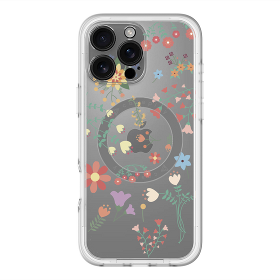 スリムプロテクションプレミアムケース with MagSafe［ キュートな花柄 ］