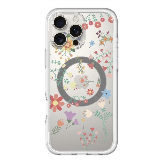 スリムプロテクションプレミアムケース with MagSafe［ キュートな花柄 ］