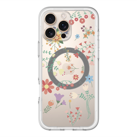 スリムプロテクションプレミアムケース with MagSafe［ キュートな花柄 ］