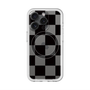 スリムプロテクションプレミアムケース with MagSafe［ 市松模様 - Black ］