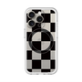 スリムプロテクションプレミアムケース with MagSafe［ 市松模様 - Black ］