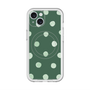 スリムプロテクションプレミアムケース with MagSafe［ 水彩ドット・レトロカラー - Green ］