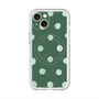 スリムプロテクションプレミアムケース with MagSafe［ 水彩ドット・レトロカラー - Green ］