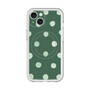 スリムプロテクションプレミアムケース with MagSafe［ 水彩ドット・レトロカラー - Green ］