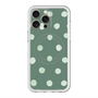 スリムプロテクションプレミアムケース with MagSafe［ 水彩ドット・レトロカラー - Green ］