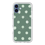 スリムプロテクションプレミアムケース with MagSafe［ 水彩ドット・レトロカラー - Green ］
