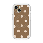 スリムプロテクションプレミアムケース with MagSafe［ 水彩ドット・レトロカラー - Brown ］